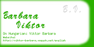 barbara viktor business card